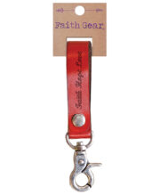Faith Gear Faith Hope Love Womens Leather Keychain