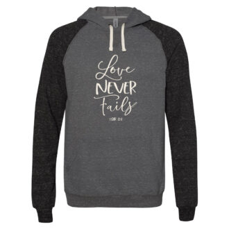 grace & truth Womens French Terry Hoody Love Never Fails