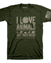 HOLD FAST Mens T-Shirt I Love Animals