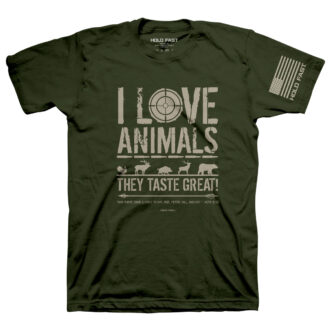 HOLD FAST Mens T-Shirt I Love Animals