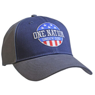 Christian Hat Patriotic One Nation Under God Blue
