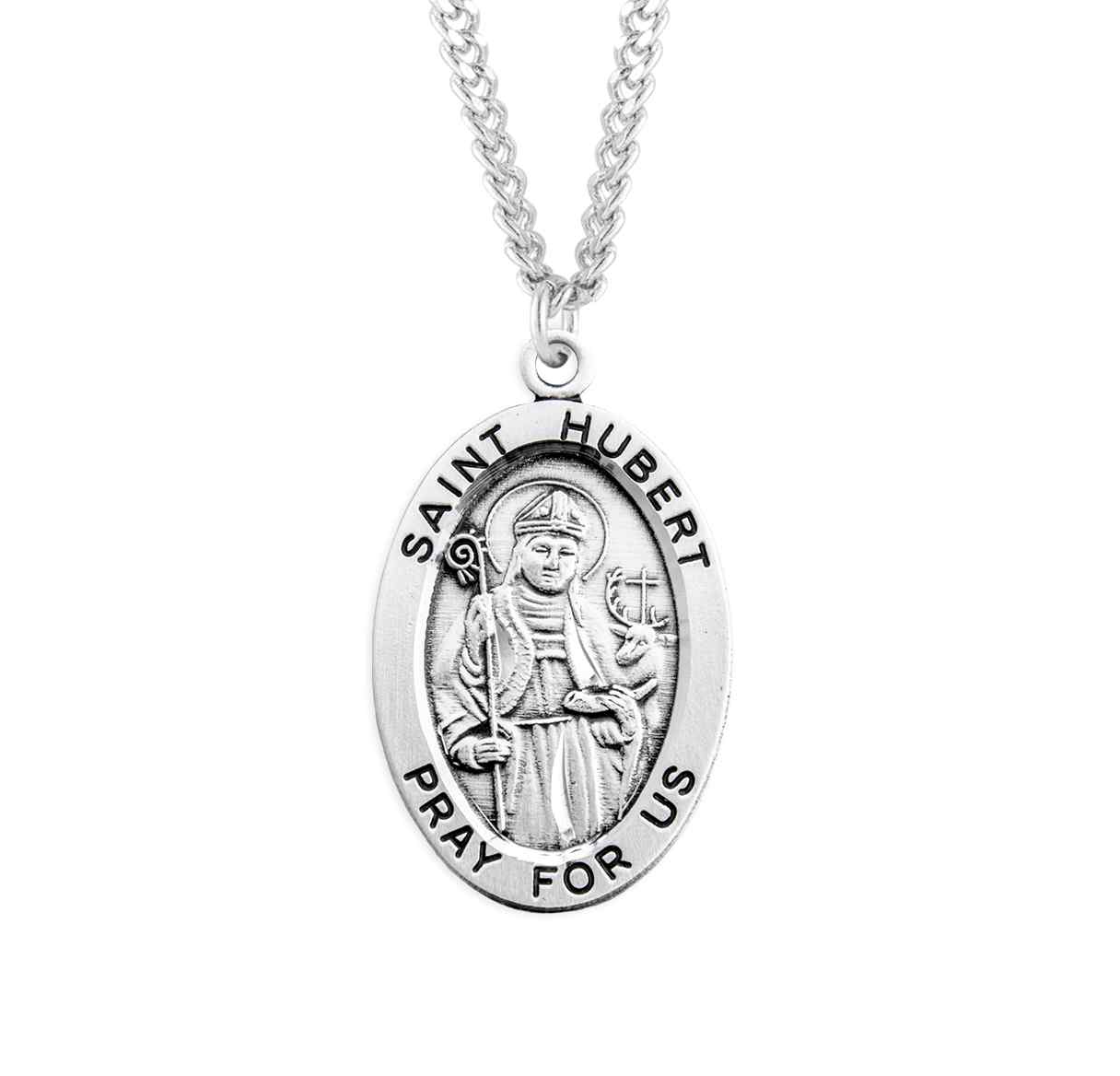thumbnail image 2 of Saint Jacob Of Nisibis Medal Necklace– Men's Sterling Silver Pendant With 24-Inch Light Chain And Gift Box, Catholic Religious Necklace - Made In USA - Product Details 2 of 12